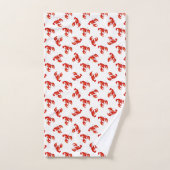 Cute Red Lobsters Bad Handdoek (Handdoek)
