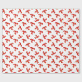 Cute Red Lobsters Cadeaupapier (Vlak)