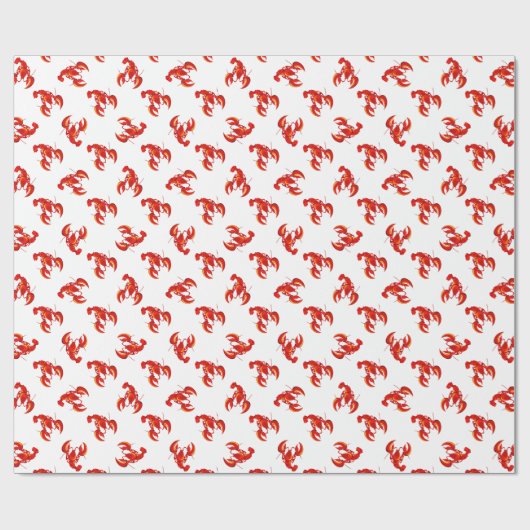 Cute Red Lobsters Cadeaupapier (Vlak)