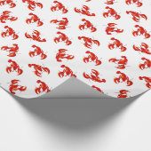 Cute Red Lobsters Cadeaupapier (Hoek)