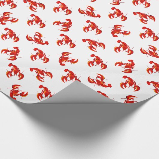 Cute Red Lobsters Cadeaupapier (Hoek)
