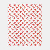 Cute Red Lobsters Fleece Deken (Voorkant)