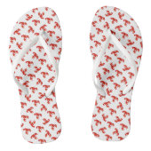 Cute Red Lobsters Teenslippers (Voetbed)