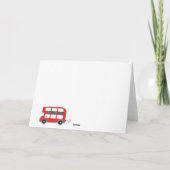 Cute Red London Bus Theme Kinderen Birthday Kaart (Achterkant)