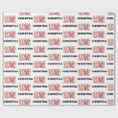 Cute Red Love Typography Valentines Day Name Cadeaupapier (Vlak)