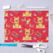 Cute Red Meow Cats Tissuepapier (Craft)