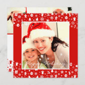 Cute Red Merry Afbeeldingen Feestdagenkaart (Voorkant / Achterkant)