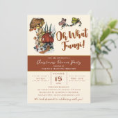 Cute Red Merry Mushrooom kerstfeestdag Kaart (Staand voorkant)