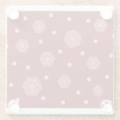 Cute Red met Hexagons Drink Onderzetter (Achterkant)