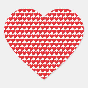 Cute red minuscule harten patroon moderne Valentij Hart Sticker