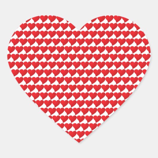 Cute red minuscule harten patroon moderne Valentij Hart Sticker (Voorkant)