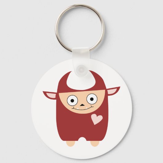 Cute Red Monster Sleutelhanger (Voorkant)