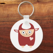 Cute Red Monster Sleutelhanger (Voorkant)