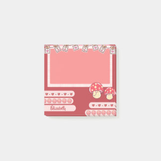 Cute Red Mushroom, aangepast Post-it® Notes