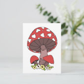 Cute Red Mushroom Briefkaart (Staand voorkant)