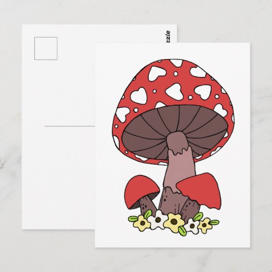 Cute Red Mushroom Briefkaart (Voorkant / Achterkant)