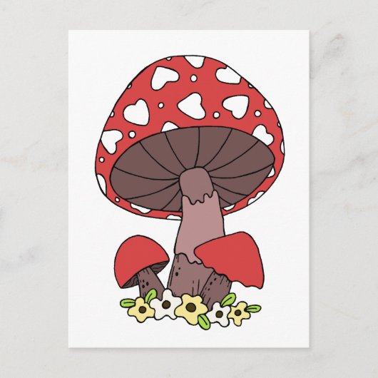 Cute Red Mushroom Briefkaart (Voorkant)