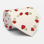 Cute Red Mushroom Fungi Pattern Stropdas (Opgerold)