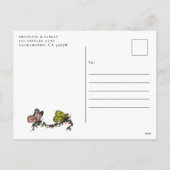 Cute Red Mushroom House Kerstfeestdag Postbus Feestdagenkaart (Achterkant)