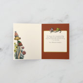 Cute Red Mushroom Kikker en Toad Merry Kerstmis Feestdagen Kaart (Binnen)