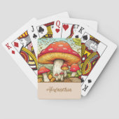 Cute Red Mushrooms Naam Pokerkaarten (Achterkant)