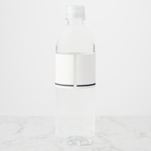 Cute Red Navy Fire Truck Engine Baby shower Waterfles Etiket (Achterkant)