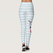 Cute Red Nose Reindeer Ice Blue-kerstLeggings Leggings (Achterkant)