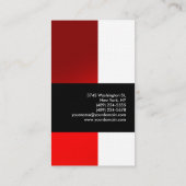 Cute Red Oranje Stripe Linen Clean Visitekaartje (Achterkant)