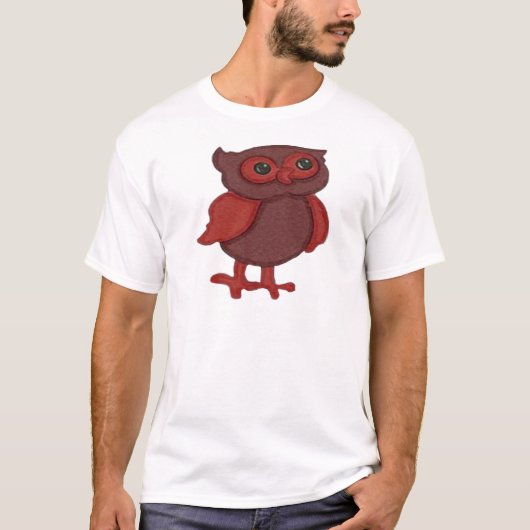 Cute Red Owl T-shirt (Voorkant)