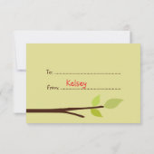 Cute red owl valentijn ruil voor kinderen kaart (Achterkant)