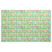Cute Red Paarse Turquoise Tulip Floral Pattern Stof (Fat Quarter)