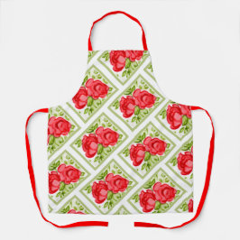 Cute Red Painted Rozen Apron Schort