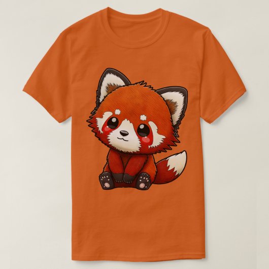 Cute red panda 21 t-shirt (Design voorkant)