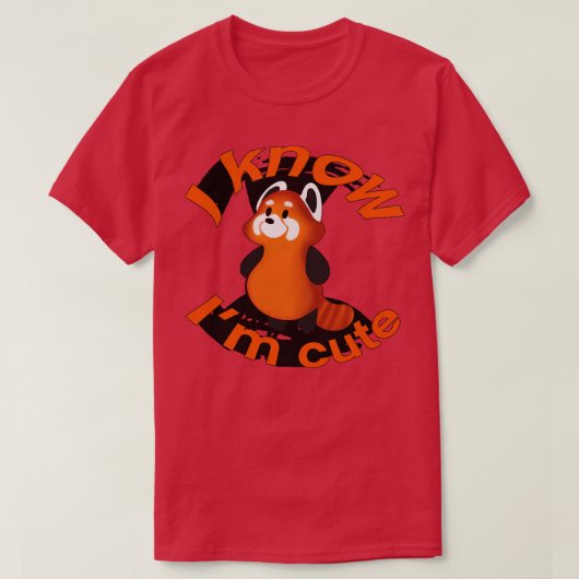 Cute Red Panda 28 T-shirt (Design voorkant)