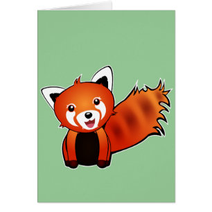 Cute red panda animatie illustratie