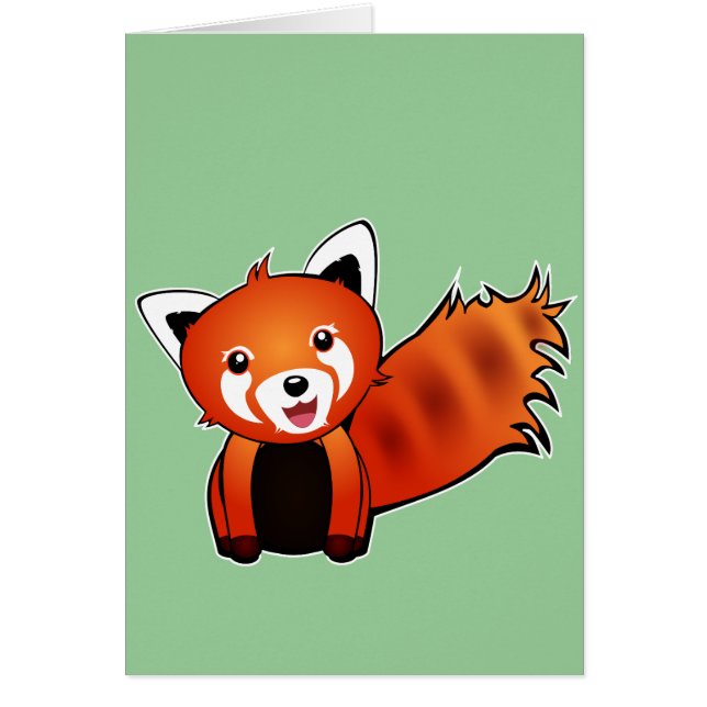 Cute red panda animatie illustratie (Voorkant)