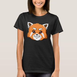 Cute Red Panda bedreigt het Beer van rode kat in h T-shirt