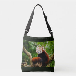 Cute Red Panda Beer Crossbody Tas
