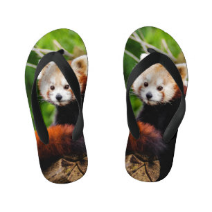Cute Red Panda Beer Kinder Teenslippers