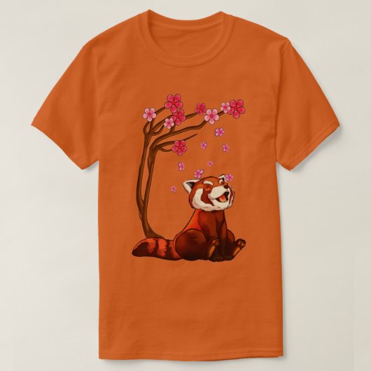 Cute Red Panda Beer T-shirt (Design voorkant)