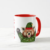 Cute red panda big Christmas hugs mug Mok (Voorkant rechts)