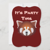 Cute Red Panda Birthday Uitnodiging (Voorkant)