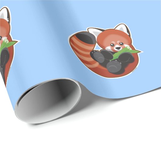 Cute Red Panda Cadeaupapier (Rol Hoek)