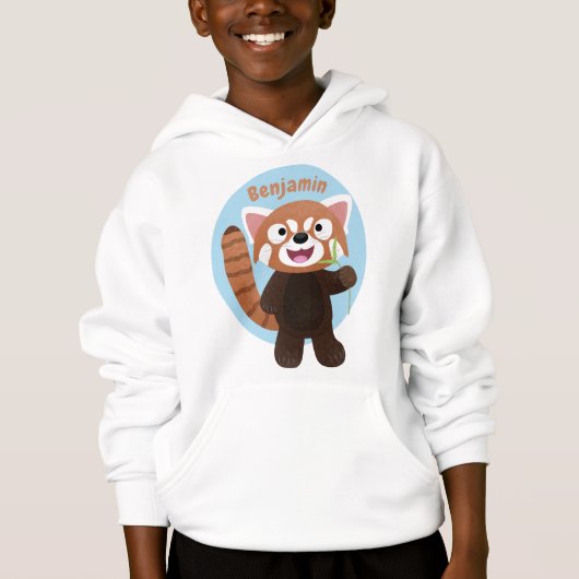 Cute red panda cartoon illustratie (Voorkant)