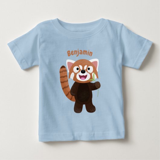 Cute red panda cartoon illustratie (Voorkant)