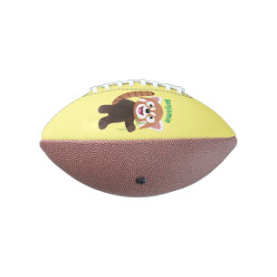 Cute red panda cartoon illustratie american football