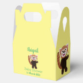 Cute red panda cartoon illustratie bedankdoosjes (Geopend)