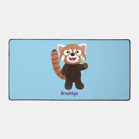 Cute red panda cartoon illustratie bureaumat (Voorkant)
