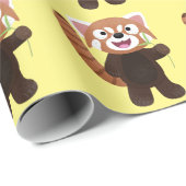 Cute red panda cartoon illustratie cadeaupapier (Rol Hoek)