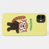 Cute red panda cartoon illustratie Case-Mate iPhone case (Achterkant (horizontaal))